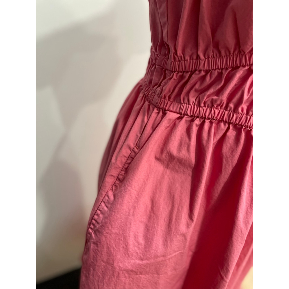 Ralph Lauren CHAPS Pink Milkmaid Tiered Midi Dress M Coquette Summer Preppy - Picture 3 of 8